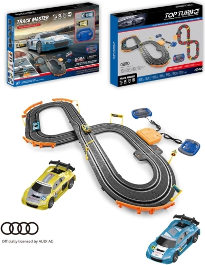 Audi-Rennbahn mit Batteriebetrieb 97 × 66 cm