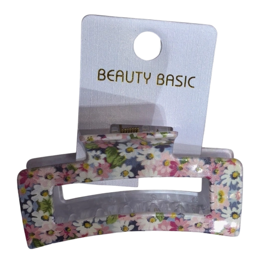 PINK eleganter großer Haarklammerclip mit Blumen, multicolor