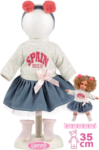 Llorens Outfit für Puppe 35 cm mit Accessoires, 4-teiliges Set