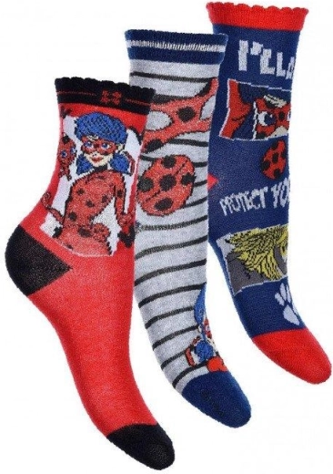Sun City Socken-Set Miraculous: Ladybug (3 Paar)