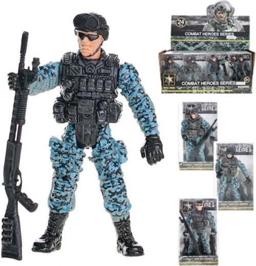 Kovový Soldat mit Waffe – 4 Varianten