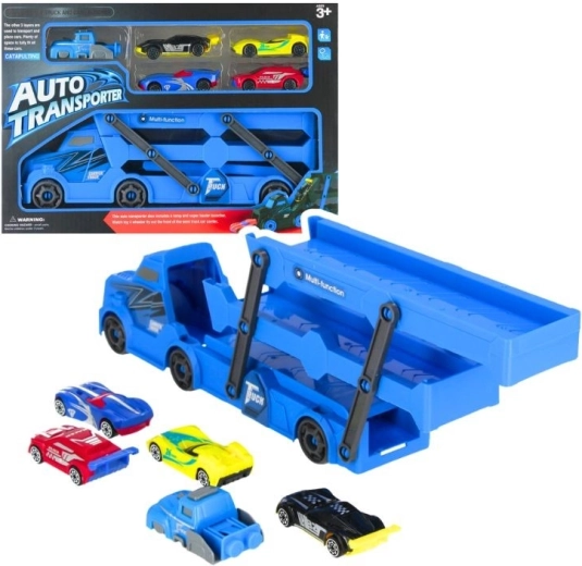 Autotransporter mit Spielautos, Set 6 Stk.