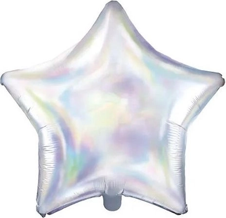 Opalisierender Folienballon in Sternform 48 cm