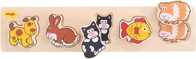 Holz-Einlegepuzzle Haustiere BIGJIGS