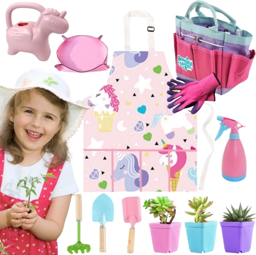 Woopie Gartenset Kleiner Gärtner mit Einhorn, 18 Teile