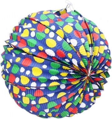 Papier-Lampion Kugel 30 cm – Muster-Mix