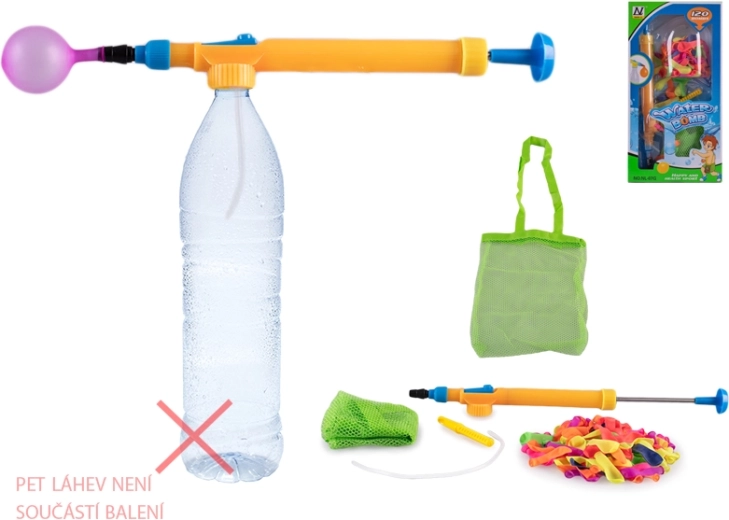 Wasserbomben mit Flaschenpumpe, Set mit 120 Stück