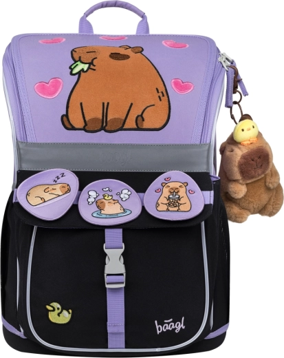 Schulranzen Baagl Zippy mit Kapybara-Motiv