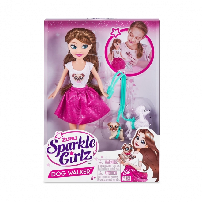 Puppe Sparkle Girlz mit zwei Hündchen 28 cm
