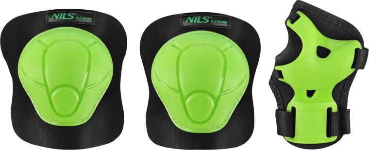 Set Schützer für Inlineskates und Skateboard NILS Extreme H210 grün – XS