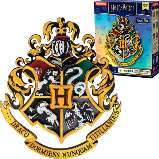 Puremind Harry Potter Magic Mag Überraschung – magnetisches Holz-3D-Puzzle zum Zusammenbauen