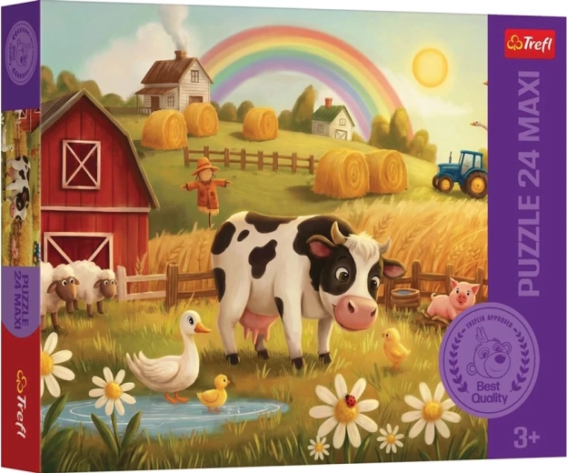 Trefl Puzzle Kuh auf dem Bauernhof MAXI 24 Teile