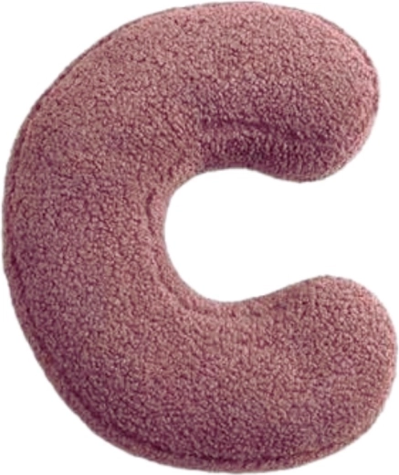 Mealini Plüschbuchstabe C rosa - 1 Stück