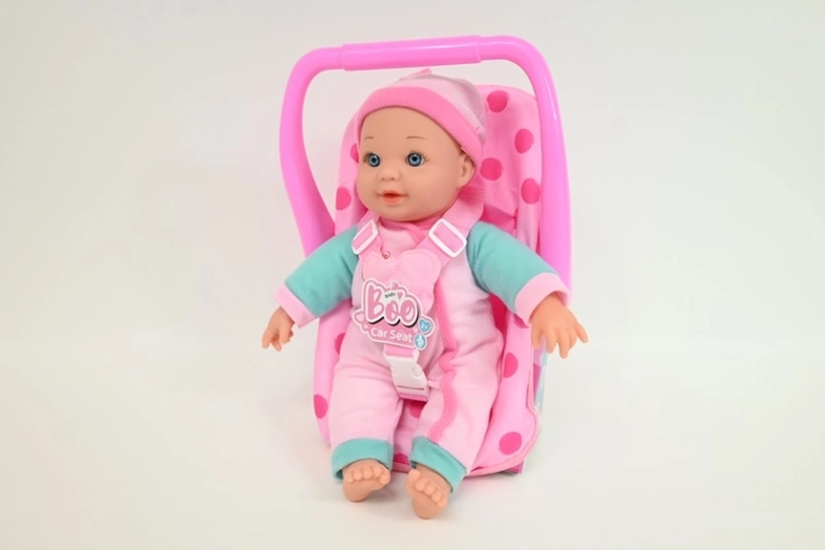 Babyboo Puppe mit Geräuschen 28 cm mit Trage