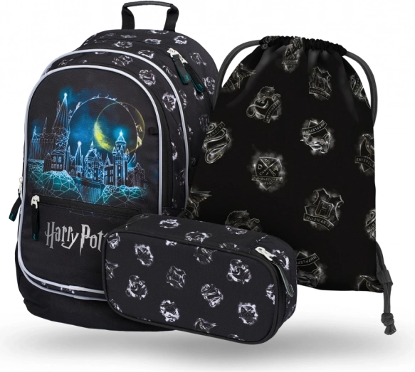 Schulset BAAGL Harry Potter Hogwarts – Rucksack, Federmäppchen und Beutel