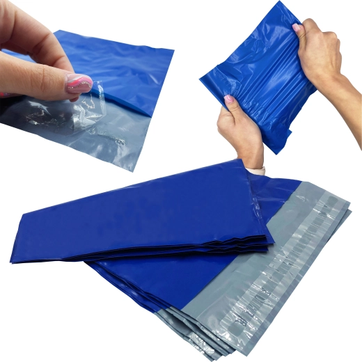 Blaue Poly-Versandtaschen A3 310 × 420 mm, Packung 50 Stk.