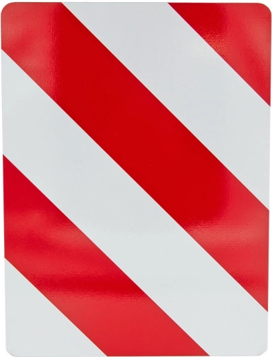 Reflektierende Warntafel 30 × 40 cm links aus Aluminium
