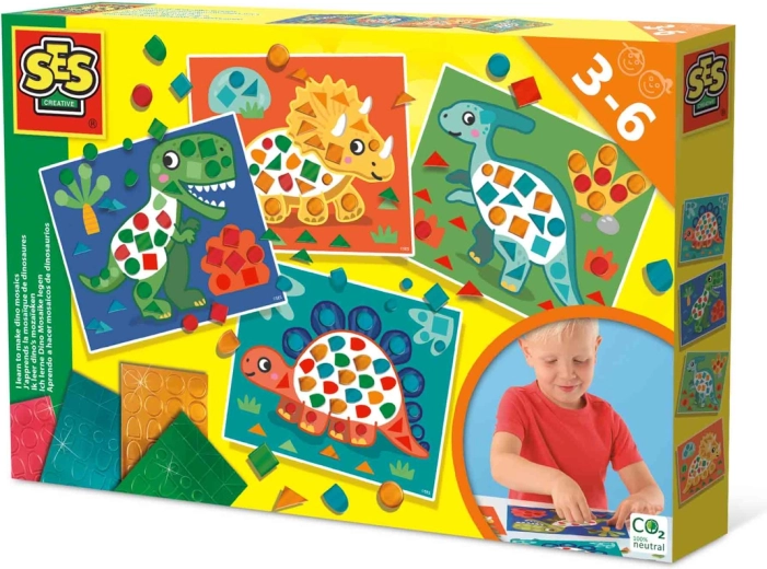 SES Creative Dino-Mosaik-Set für die Kleinsten