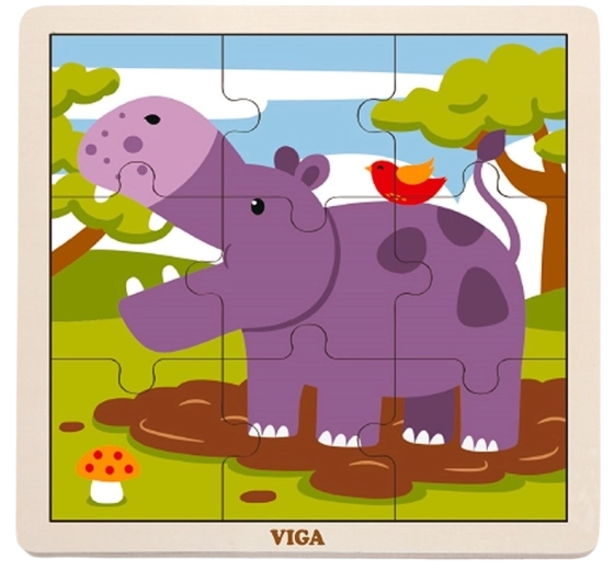 Babu Holzpuzzle Nilpferd