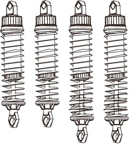Jamara Stoßdämpfer für BL8 (2× kurze + 2× lange)