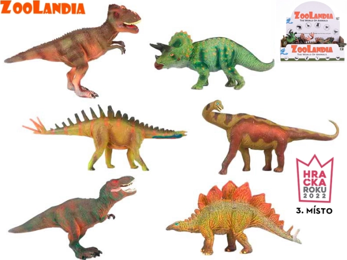 Zoolandia Dinosaurier-Figuren 15–18 cm, Set mit 6 Arten