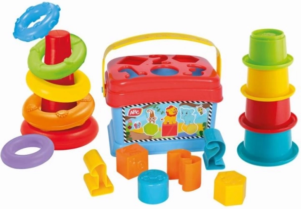 Spielset 3 in 1 - Sortierbox, Pyramide und Becher