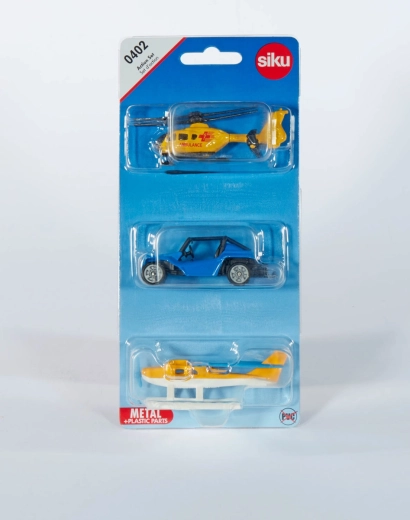 SIKU Action-Set Buggy, Hubschrauber und Wasserflugzeug