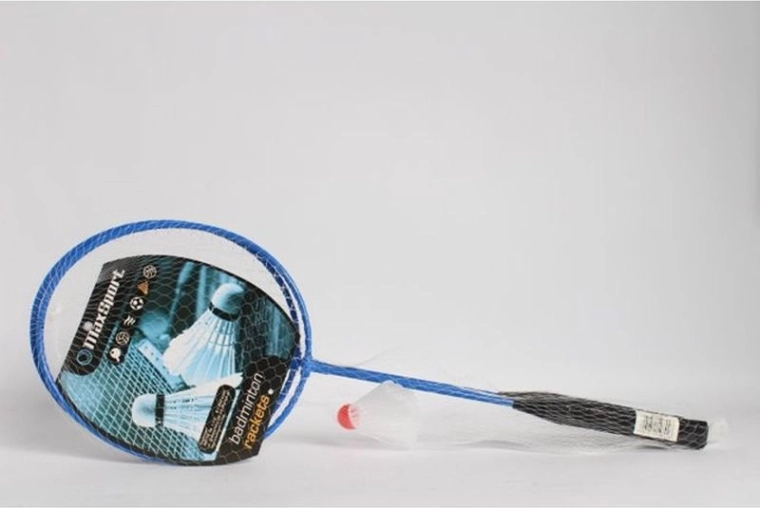 MaxSport Badminton-Set mit 2 Schlägern und Federball