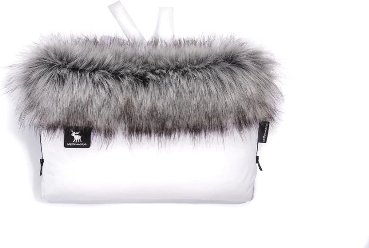 Handwärmer für Kinderwagen mit Fell COTTONMOOSE – weiß
