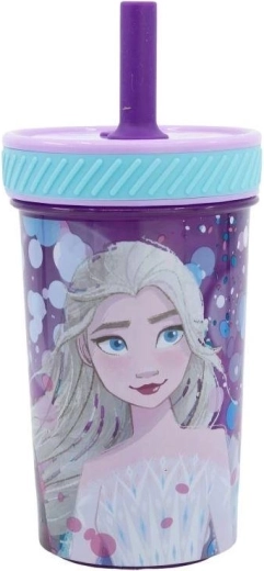 Stor sicherer Kinderbecher mit Trinkhalm Disney Frozen 370 ml