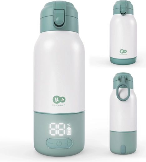 Kinderkraft GAJA Reise-Milchwärmer und Thermosflasche 2-in-1 grün