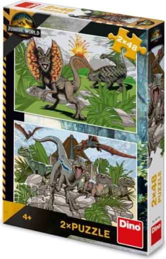 Jurassic World Kinderpuzzle 2×48 Teile