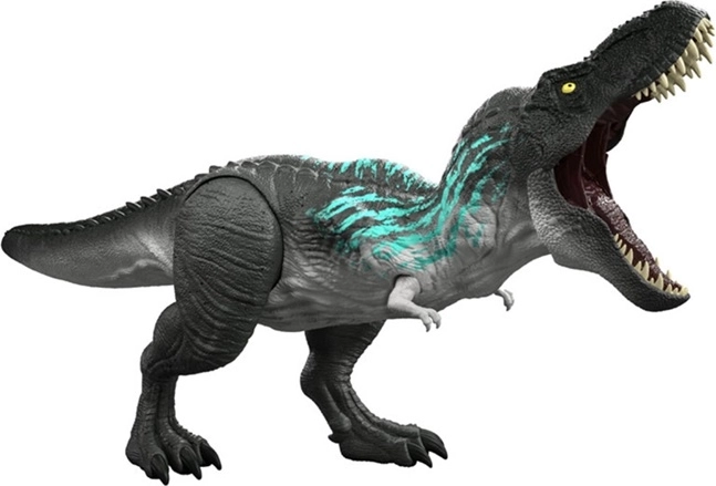 Jurassic World brüllender T‑Rex mit Effekten