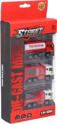 Feuerwehrauto-Set 3 Stk. 8,5 cm
