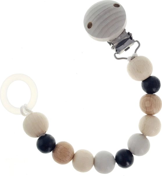 Hess Schnullerclip natur schwarz