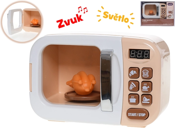 Kindermikrowelle mit realistischen Lichtern und Geräuschen
