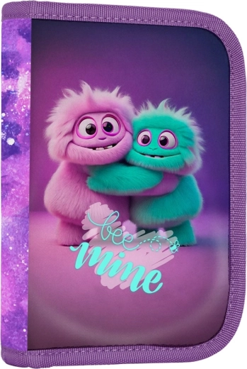 Schulmäppchen mit 1 Fach und 2 Klappen MONSTER, leer