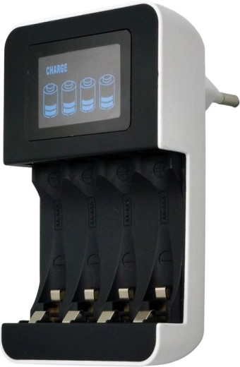 Solight intelligentes AA/AAA-Ladegerät mit LCD-Display
