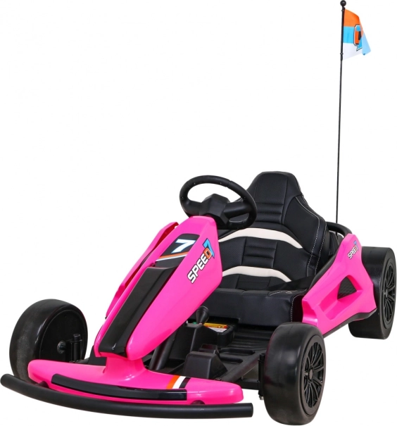 Kinder-Elektrokart Speed 7 Drift King, pink, mit Driftfunktion und EVA-Rädern