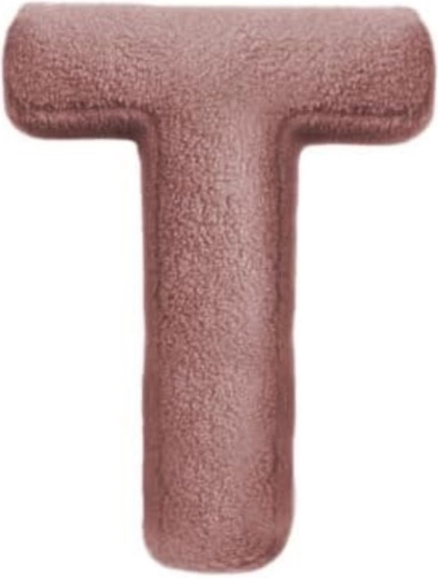 Mealini Plüschbuchstabe T Rosa – 1 Stück