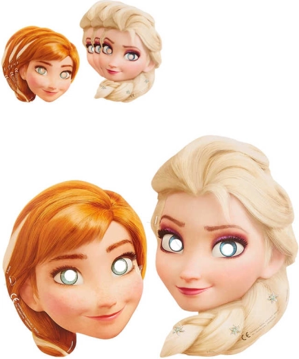 Karnevals-Papiermaske Frozen – Set 6 Stk.