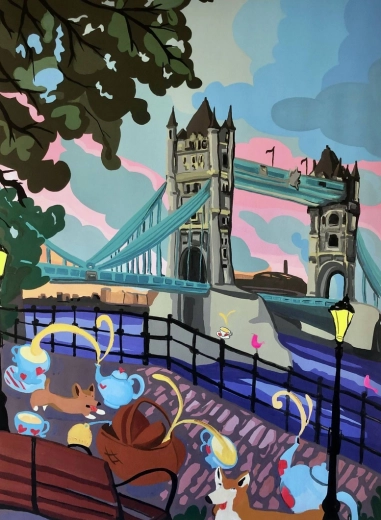 Diamantmalerei Tower Bridge 30 × 40 cm