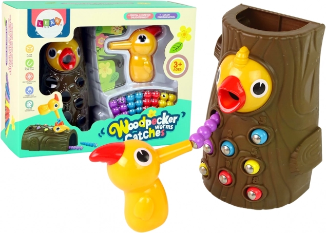 Magnetisches Geschicklichkeitsspiel Fange den Wurm und Füttere den Vogel