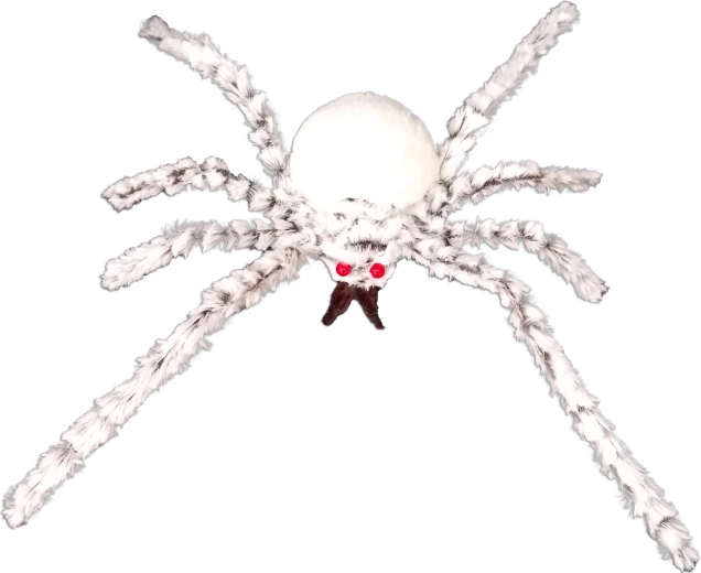 Party-Accessoire weißer Spinne 60 cm