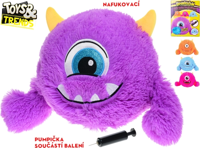 Aufblasbares Plüsch-Monster mit Pumpe Toys & Trends Brainboooom 23 cm