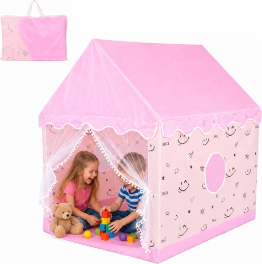 Pastellfarbenes Kinderhäuschen – Spielzelt für Mädchen 120 × 100 × 130 cm