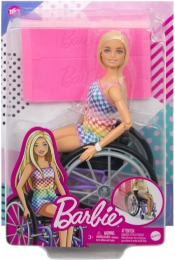 Barbie Fashionistas Puppe im Rollstuhl im karierten Outfit