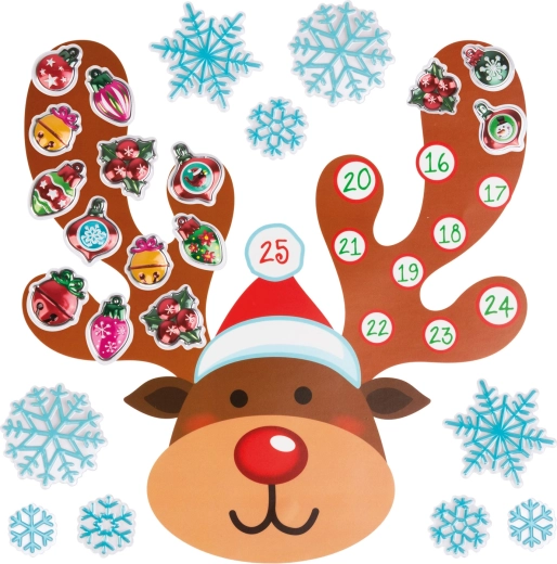 Weihnachtlicher selbstklebender Wand-Adventskalender