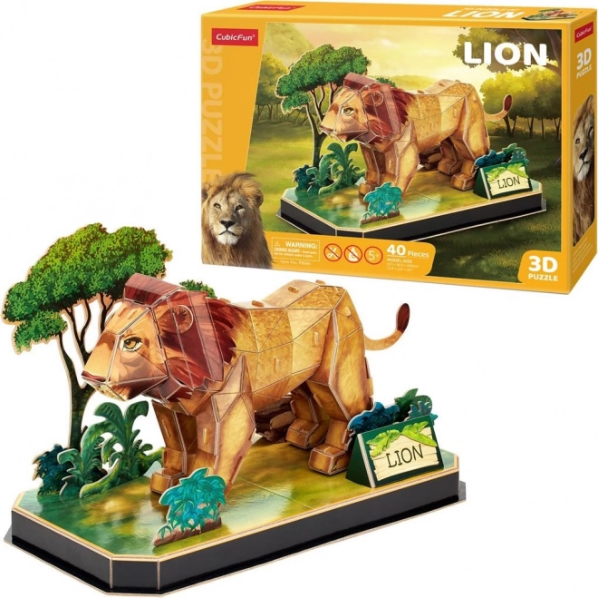 CubicFun 3D Puzzle Tierfreunde – Löwe, 40 Teile