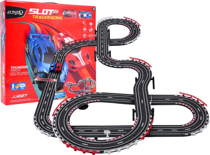 Rennbahn Track Sport – elektrisches Slotcar-Set 5,53 m